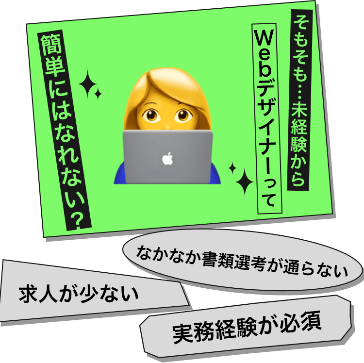 そもそも…未経験からwebデザイナーって簡単に離れない？